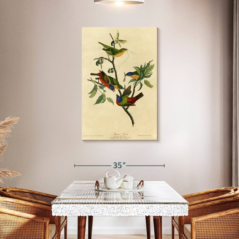 Brampt Painted Finch, 45" H x 30" W