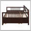 Lit de jour double en bois avec lit gigogne simple, peu encombrant et multifonctionnel pour la vie moderne-264541939