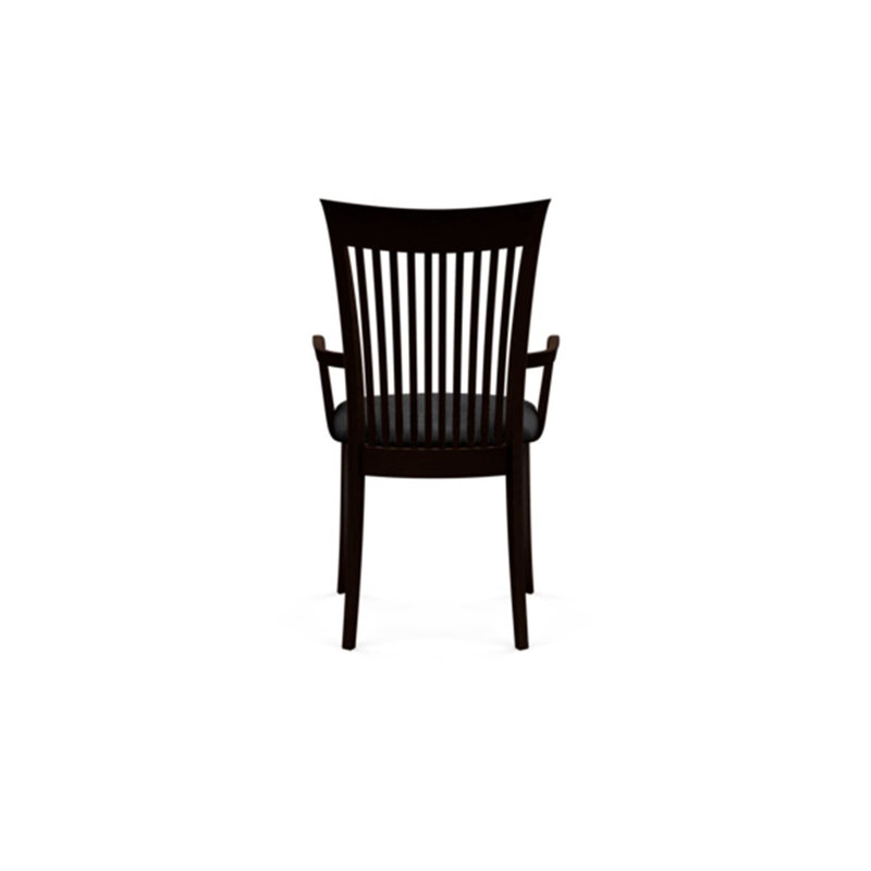Sarah Upholstered Arm Chair, Onyx Microsuede, Smoke Cherry