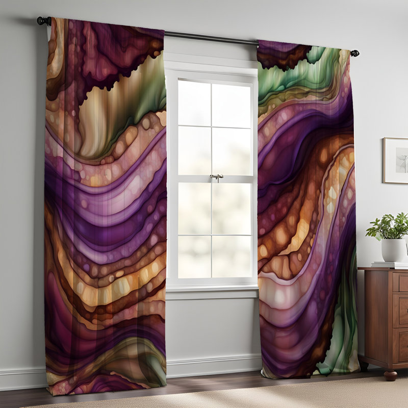 Paire de rideaux semi-transparents Elayathamby, L 20 po x L 52 po