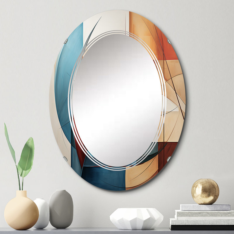 Trevoux - Miroir mural moderne ovale, 30 po x 20 po