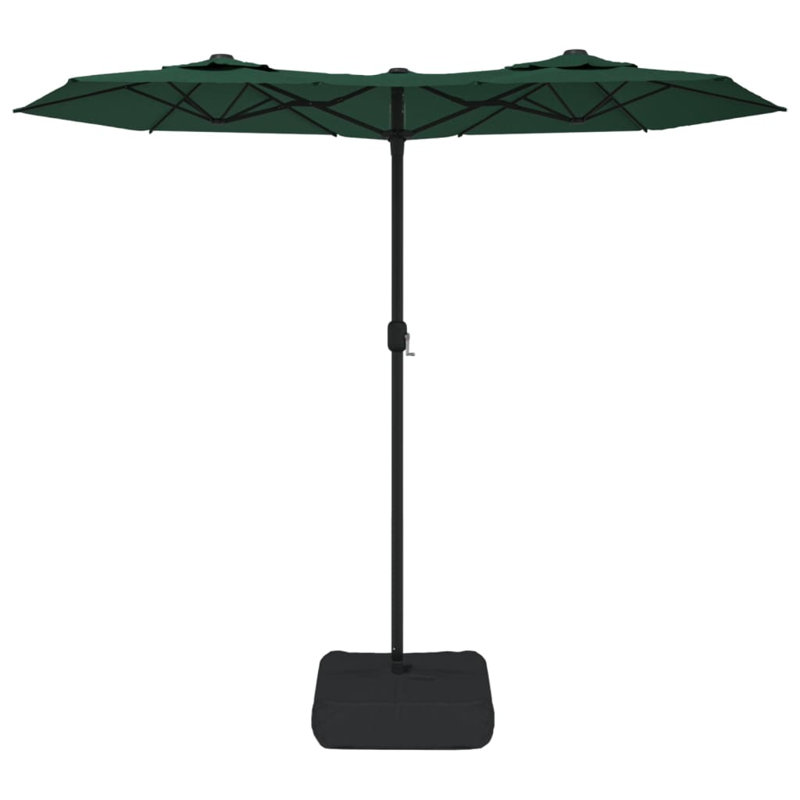 Double-Head Garden Parasol 316x240 cm, Green
