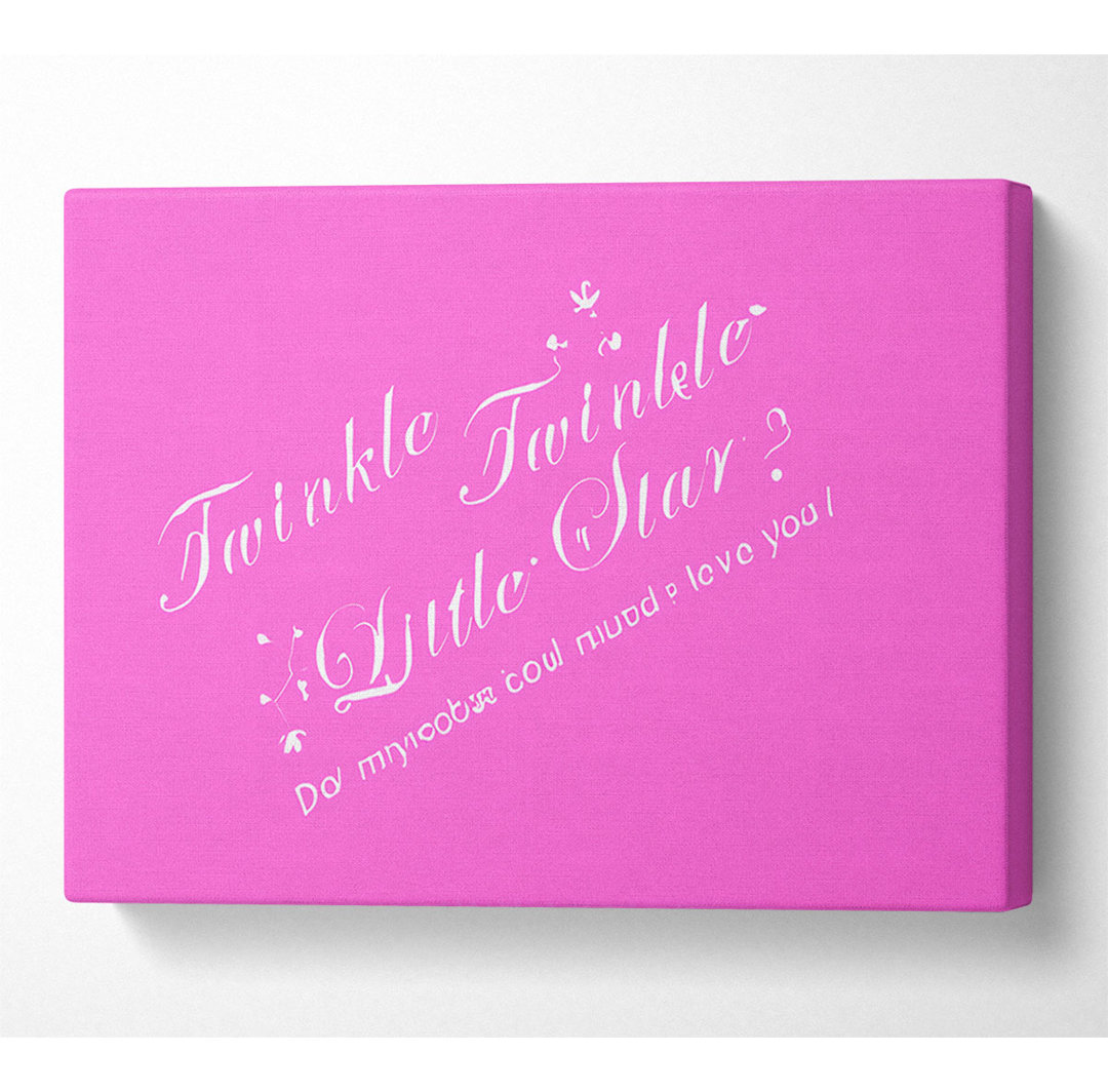 Kinderzimmer Zitat Twinkle Twinkle Little Star 2 Vivid Pink - Druck