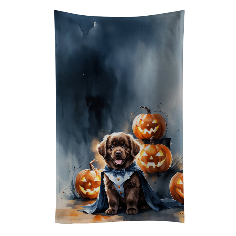 Serviette de cuisine chocolat chiot terre-neuve d'Halloween, Chocolat Terre-Neuve