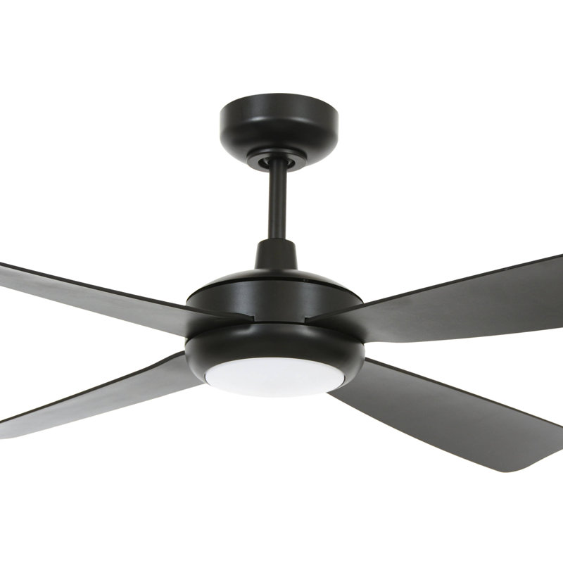 Nhek 107'' Ceiling Fan with Light Kit, Black