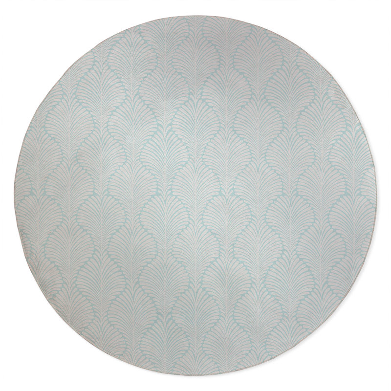 Tapis de jeu pour enfants Elegant Palms, Bleu clair / bleu