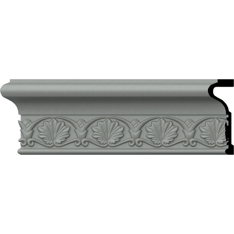 Emily Gray Polyurethane Decorative Chair Rail Moulding 8-Pack