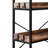 5 Tier Corner Bookshelf, Tall Corner Bookcase with 4 Hooks