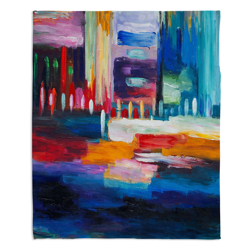 Couverture sherpa doux couleur city 1, l 68 po x L 80 po