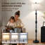 Lampe sur pied de style ferme noire de 155 cm avec interrupteur rotatif, lampadaire rustique en résine pour salon, chambre à coucher, bureau-133709937