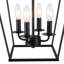 CHANDELIER H 21 "AVEC 4 LUMIÈRES AVEC FINI NOIR MAT, E12 / candélabre