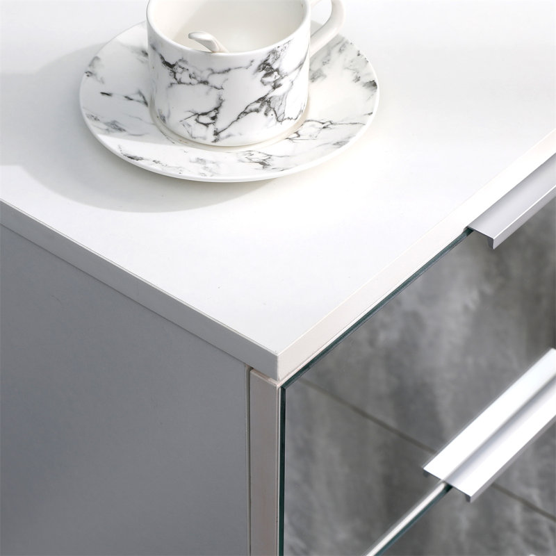 Attiana 40cm W Manufactured Wood Bedside Table