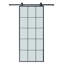 Metal and Glass Metro Barn Door-49257413