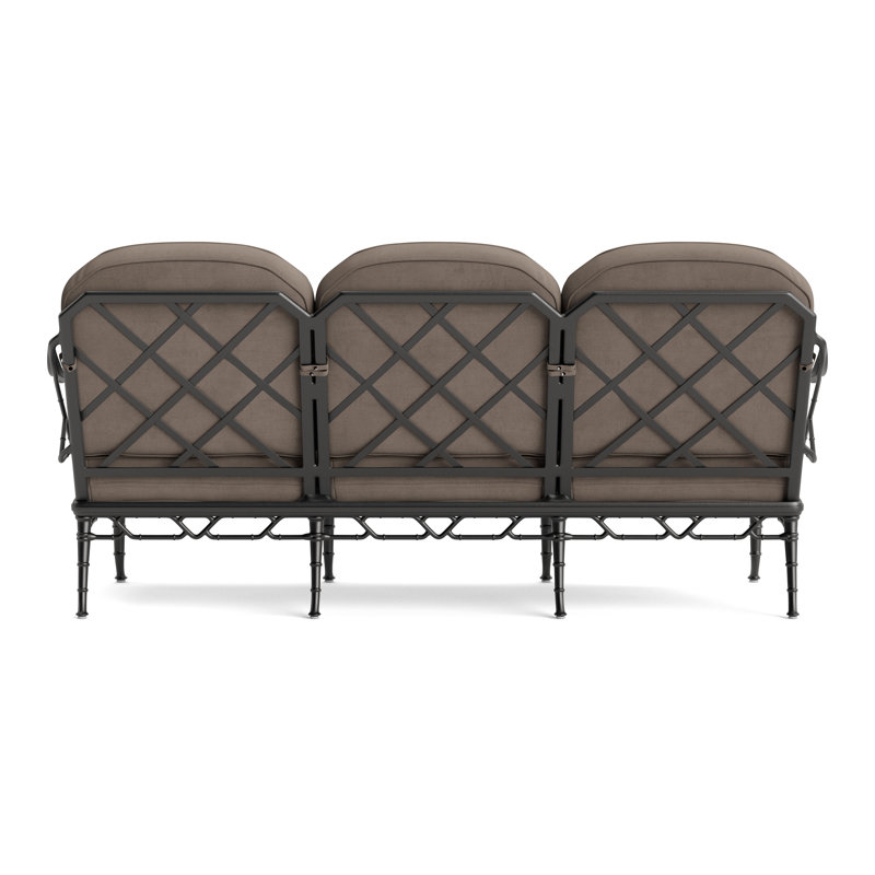Calcutta Outdoor 3 - Seat Patio Sofa, Fusion Dove, Textured Pewter