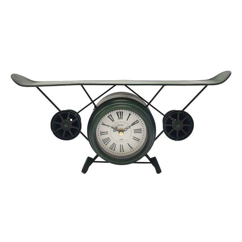 Roman Numeral Metal Electric Tabletop Clock in