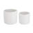 S/2 Textured White Ceramic Planters