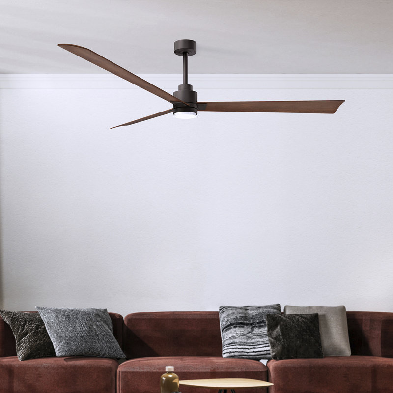 Ventilateur de plafond Alessandra, Noyer, Bronze texturé, 72"