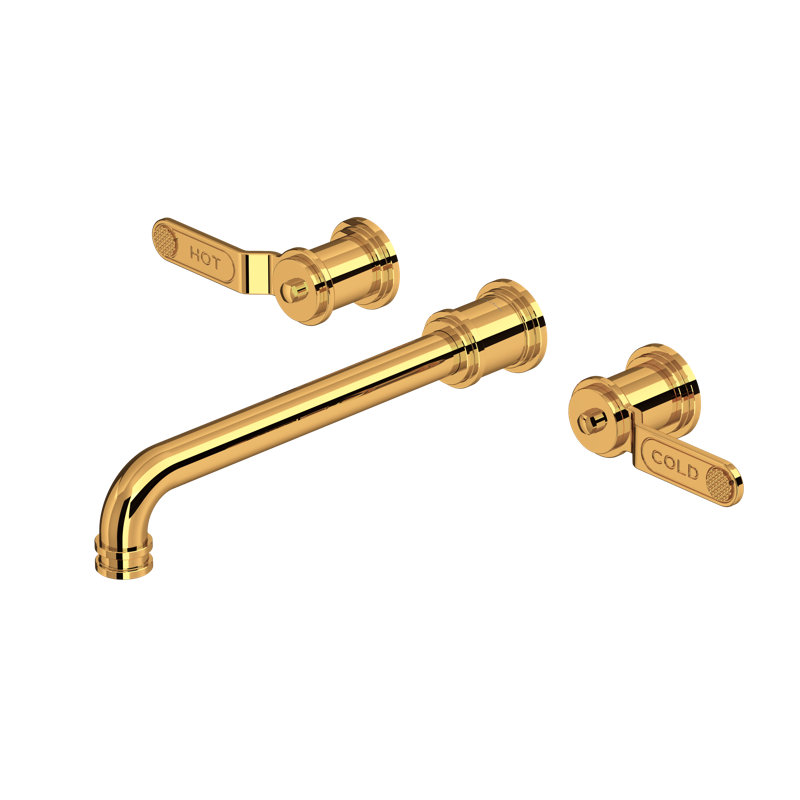 Armstrong Wall Mount Tub Filler Trim, English Gold