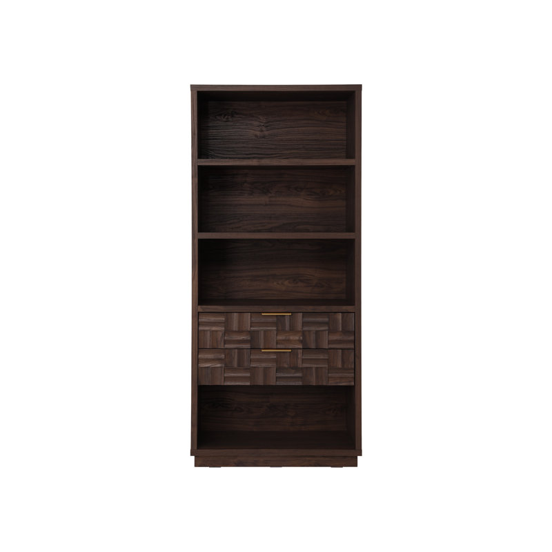 76"H x 33.5"W Fairmont 2 Drawers Bookcase