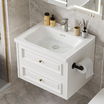 24" Floating Bathroom Vanity With Sink