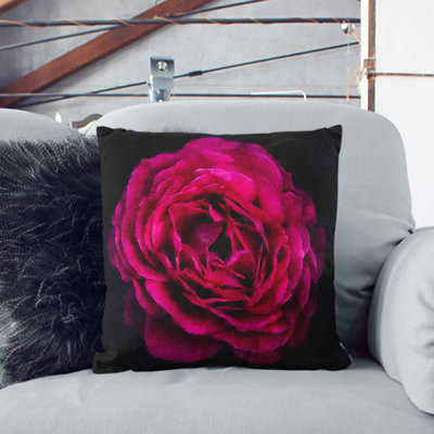 Carnation Painting Cushion with Filling