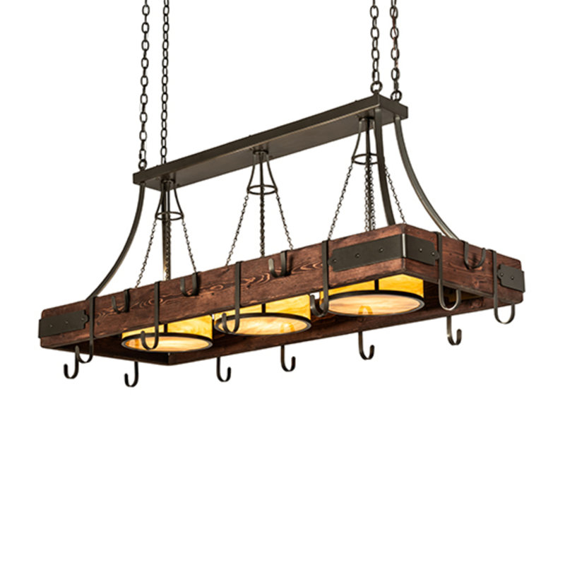 Steamboat 60" Rectangle Chandelier Pot Rack