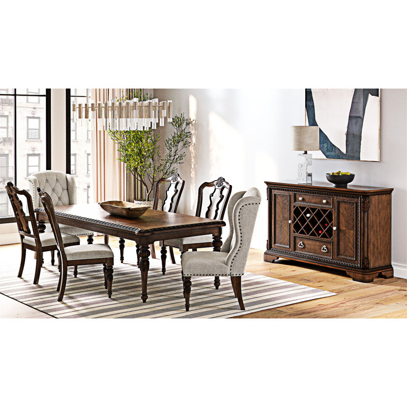 Buffet avec rangement et porte-bouteilles
