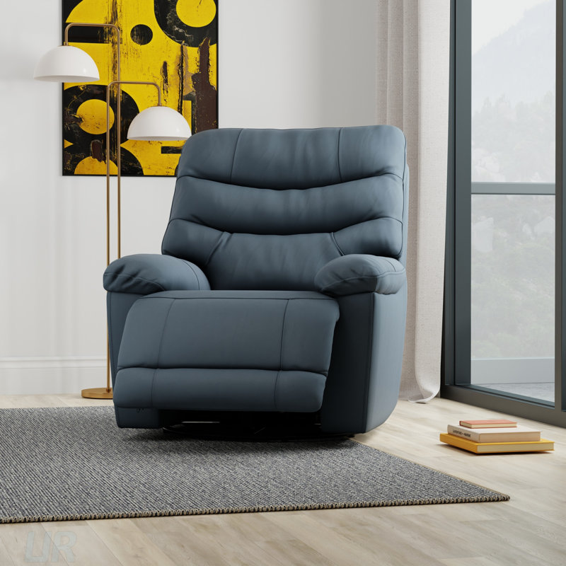 Global Home Swivel Glider Recliner With Manual Footrest, Oslo Collection, Comfort And Versatility For Everyday Use