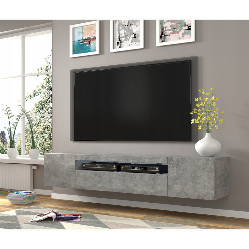 Carty TV Stand, Concrete