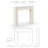 Flatiron Cast Stone Fireplace Surround with Beveled Hearth-103703140-103703139
