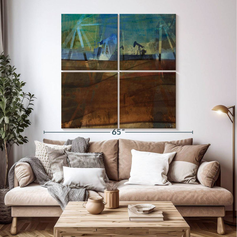 Lilie Oil Rig Abstraction II, 50" H x 50" W