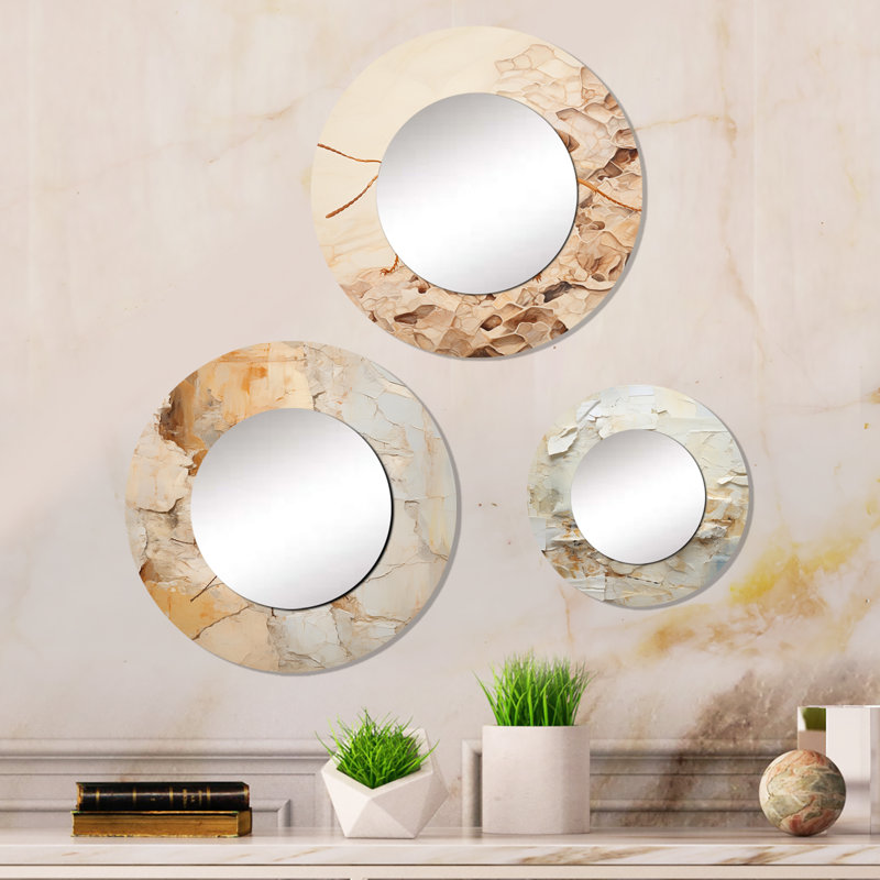 Devayah Metal Round Mirror
