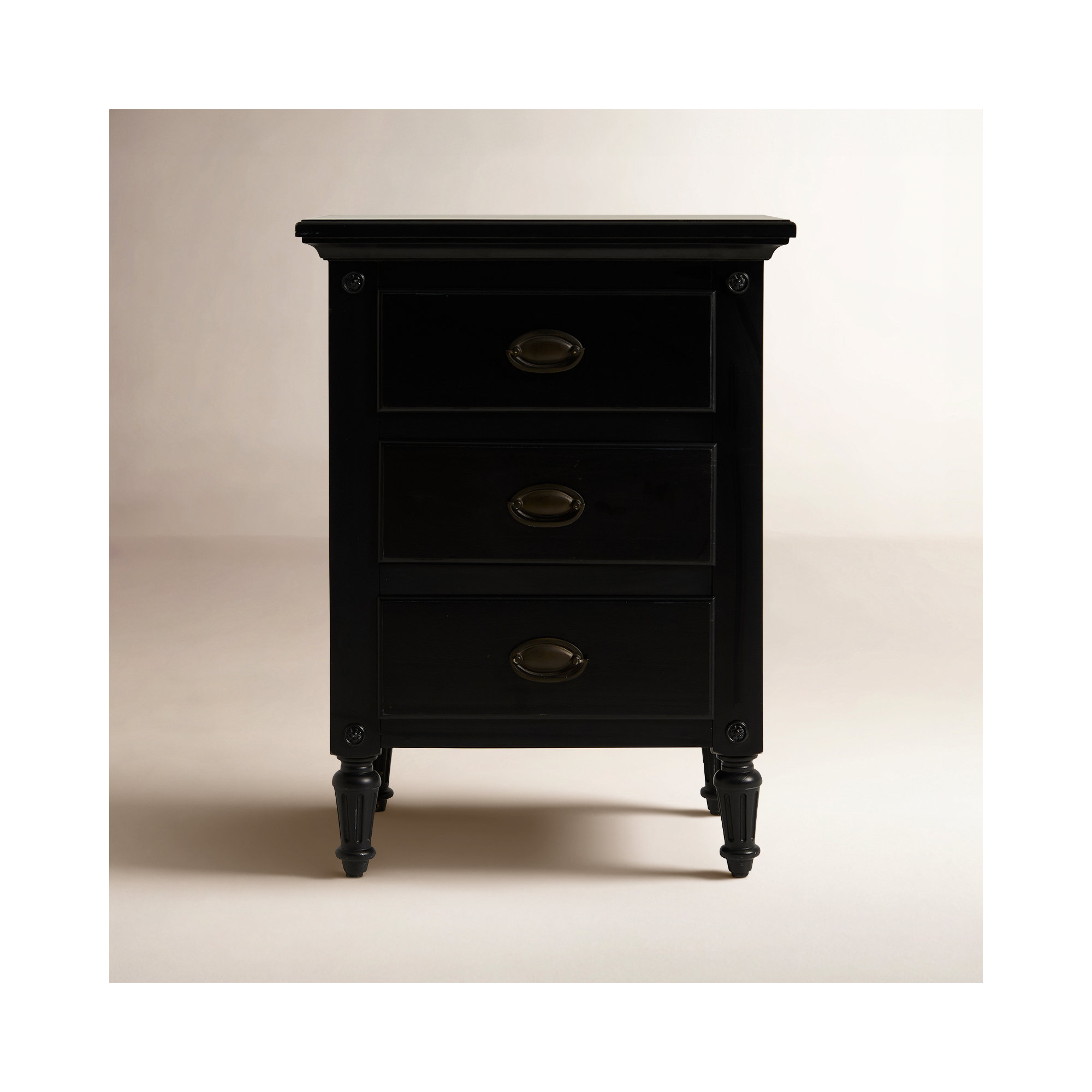 Eros 3 - Drawer Nightstand, Black