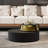 Modern Extendable Nesting Coffee Table,  31.5'' Round Living Room Table With Rotating Top-1280468249-1280468244