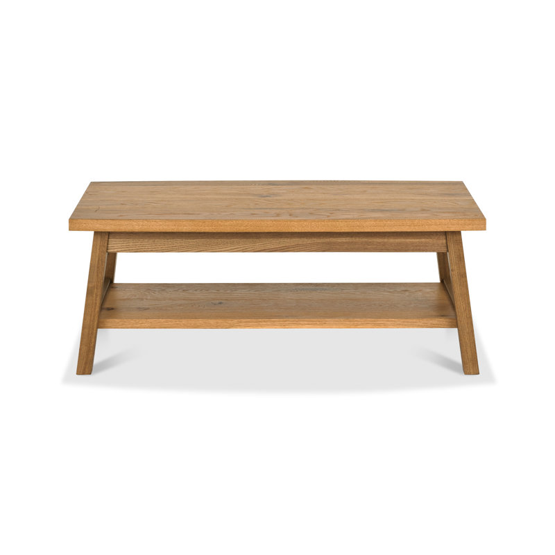 Arkema Four Leg Coffee Table with Storage, Rustic Oak, Rustic Oak