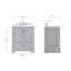 Meuble-lavabo simple avec plateau en quartz Abshire-94668864