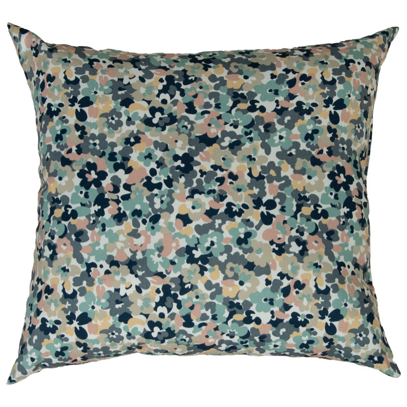 22" x 22" Multicolor Floral Canvas Indoor/Outdoor Throw Pillow