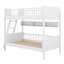 Lit superposé simple au-dessus de simple avec tablettes de rangement, lit superposé en bois massif avec rangement et échelle, garde-corps, aucun sommier nécessaire-1884462985