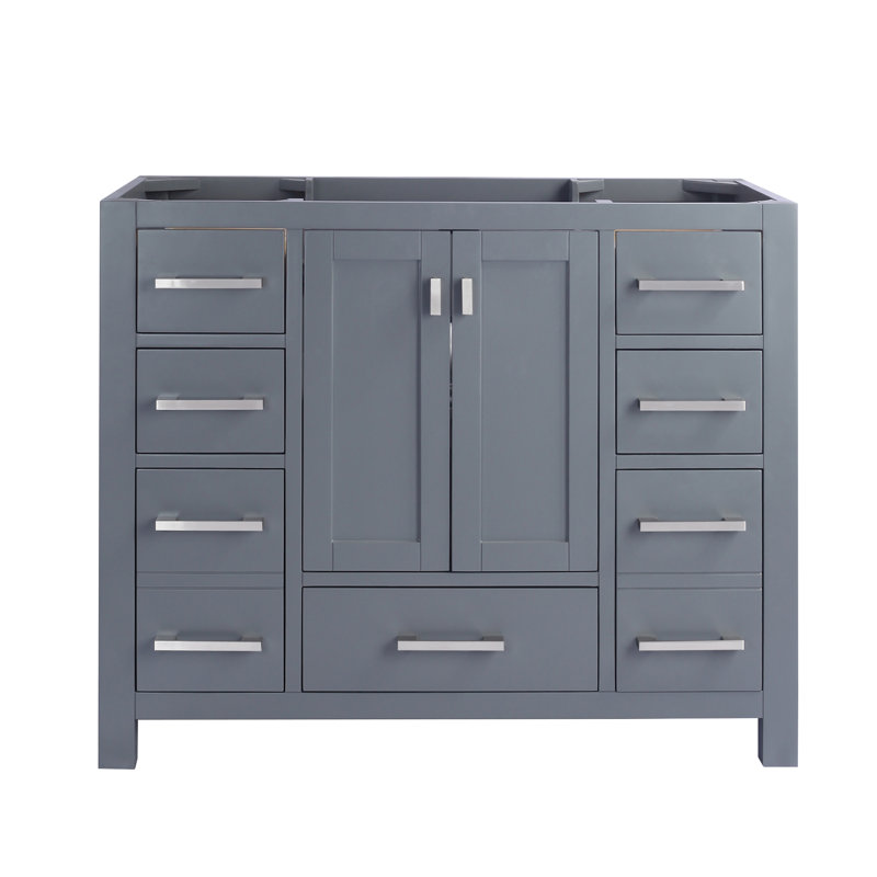 Mariário 42'' Single Bathroom Vanity Base Only, Gray