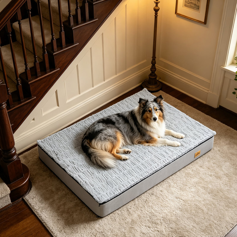 Orthopedic Polyester Pet Bed, 10cm H x 110cm W x 85cm D