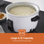 GEEPAS Commercial Rice Cooker Non-Stick Aluminum Removable Inner Pot Auto Switch Stainless Steel Lid with Measuring Cup & Spatula-89068801
