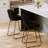 Upholstered Metal Frame Bar & Counter Stools With Backs-1095552901