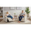 Fauteuil inclinable électrique avec fauteuil berçant, oscillant et pivotant, porte-gobelets intégrés-949532412