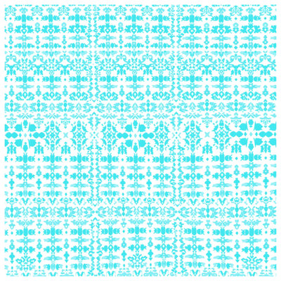 Édredon en damas bleu complexe