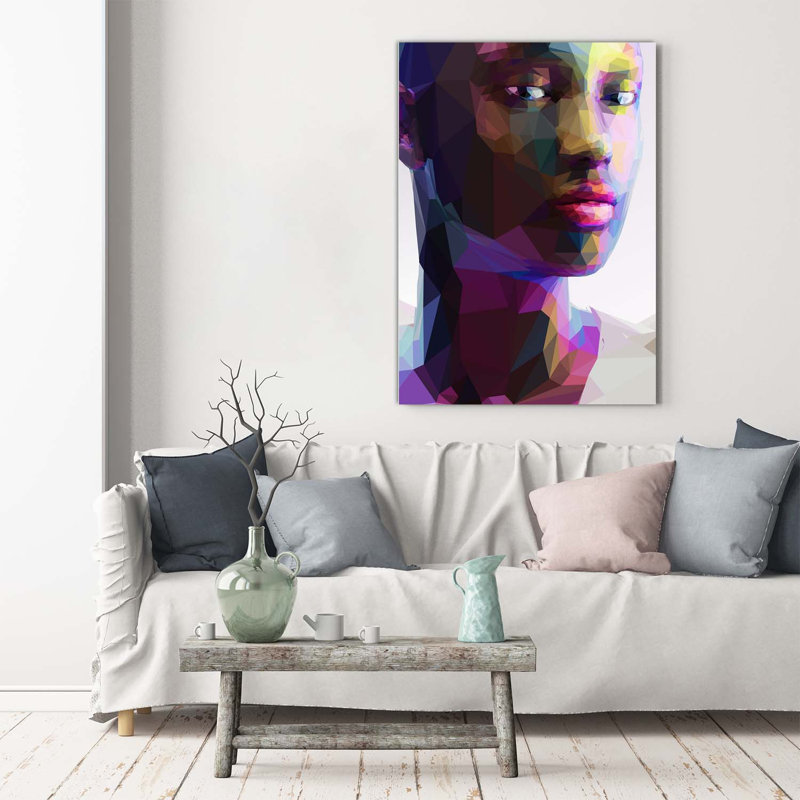 Abstraction Of A Woman - Wrapped Canvas Print