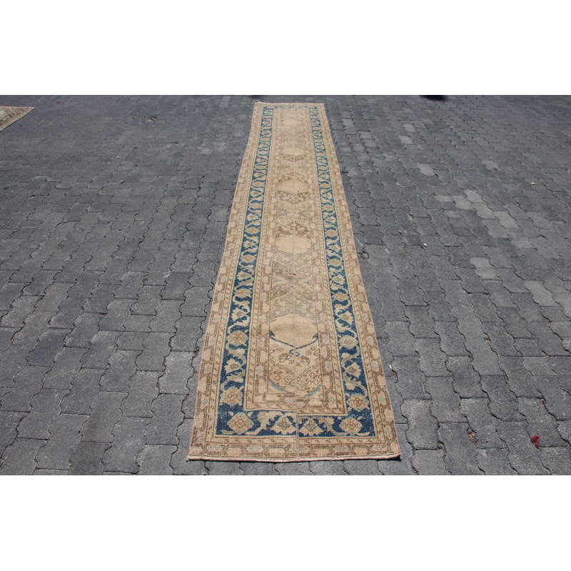 Tapis de couloir en laine rétro Oathak