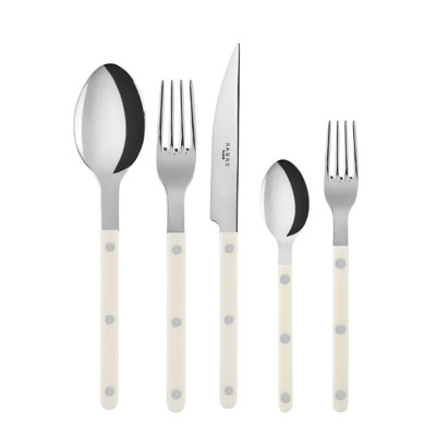 Bistrot Solid 5 - Piece Stainless Steel Flatware Set - Service for 1