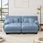 Canapé-lit Cloud Couch pour le salon, canapé 2 places en chenille avec 2 coussins lombaires et 2 coussins décoratifs, canapé rembourré à accoudoirs larges avec 2 repose-pieds, bleu chenille-1922511638-1922511641-1922511642