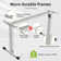 63" Electric Height Adjustable Standing Desk With Curved Desktop And 4 Casters