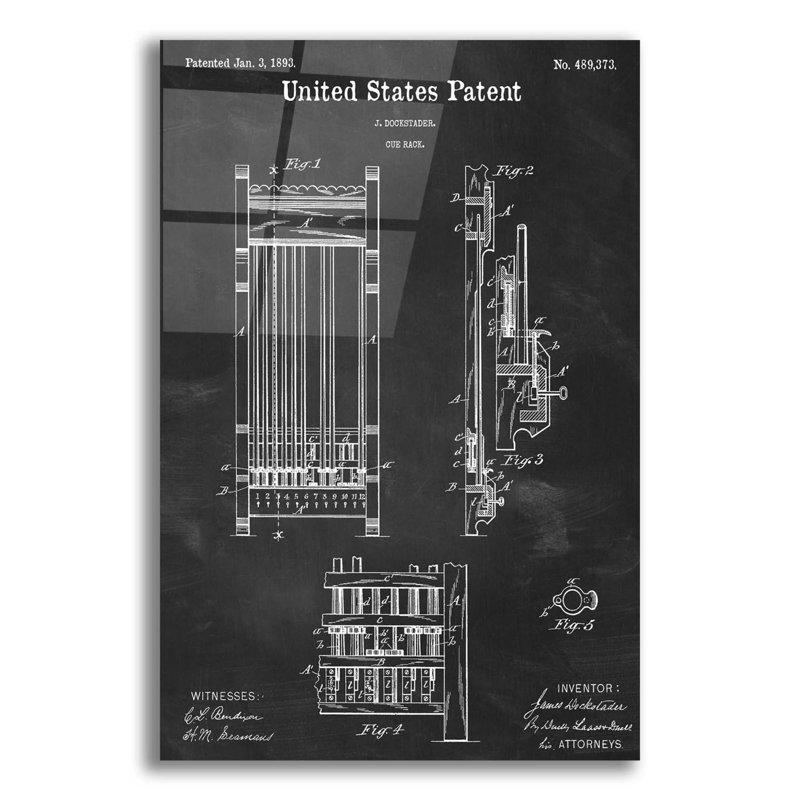 «Cue Rack Blueprint Vernis», impression sans cadre, H 16 po x l 12 po x P 0,13 po